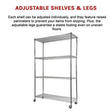 Modular Wire Storage Shelf 1500 x 350 x 1800mm Steel Shelving