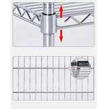 Modular Wire Storage Shelf 900 x 450 x 1800mm Steel Shelving - Rear View