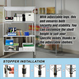 Modular Wire Storage Shelf 900 x 450 x 1800mm Steel Shelving - Close-Up Angle