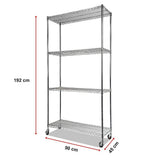 Modular Wire Storage Shelf 900 x 450 x 1800mm Steel Shelving - Extra Image