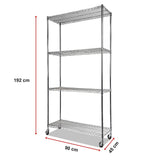 Modular Wire Storage Shelf 900 x 450 x 1800mm Steel Shelving - Extra Image