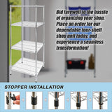 Modular Wire Storage Shelf 350 x 350 x 1800mm Steel Shelving - Rear View