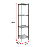 Modular Wire Storage Shelf 350 x 350 x 1800mm Steel Shelving - Extra Image