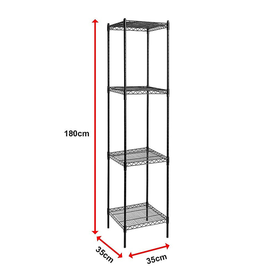 Modular Wire Storage Shelf 350 x 350 x 1800mm Steel Shelving