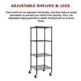 Modular Wire Storage Shelf 350 x 350 x 1800mm Steel Shelving - Low Angle