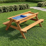 Sand & Water Wooden Picnic Table - Front View