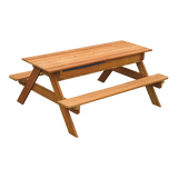 Sand & Water Wooden Picnic Table - Close-Up Angle