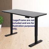Office Home Computer Desk Table Top with Cable Hole - Top-Down View