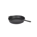 Non-stick Frying Pan Cast Iron Steak Skillet Round BBQ Grill Cookware 30cm - 45-Degree Angle