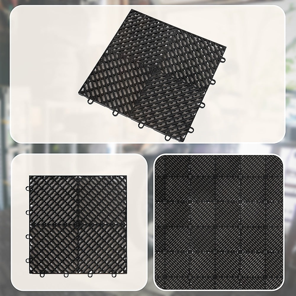 Vented Garage Floor Tiles | Snow Water Drainage | 30x30cm