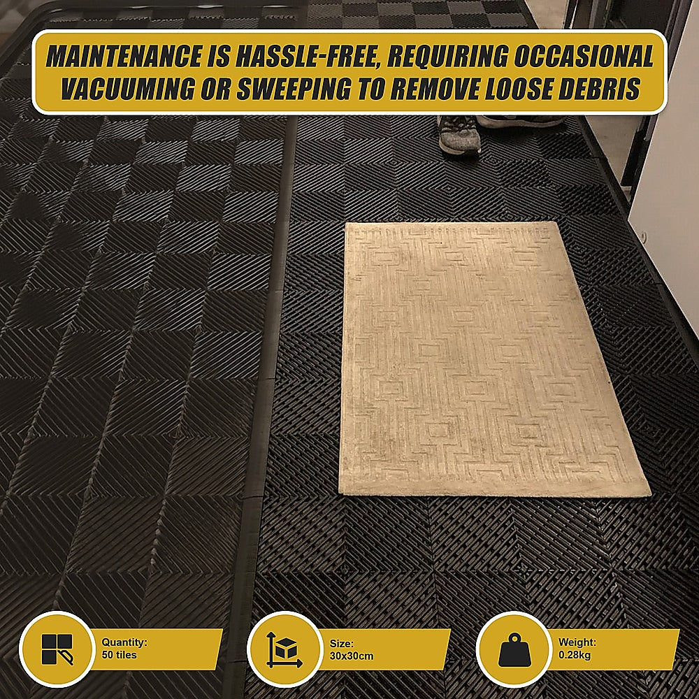 Vented Garage Floor Tiles | Snow Water Drainage | 30x30cm