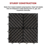 Vented Garage Floor Tiles | Snow Water Drainage | 30x30cm - Low Angle