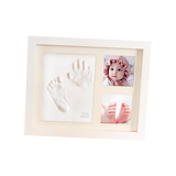Baby Hand & Foot Print Clay Cast Kit Photo Picture Frame Christening Gift - Top-Down View