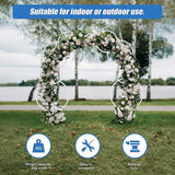 2pcs Round Wedding Arch Backdrop Rings Loops Flower Balloon Lawn Row Stand - 45-Degree Angle