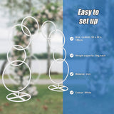 2pcs Round Wedding Arch Backdrop Rings Loops Flower Balloon Lawn Row Stand - Extra Image