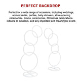 2pcs Round Wedding Arch Backdrop Rings Loops Flower Balloon Lawn Row Stand - Extra Image