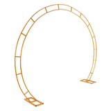 260cm Gold Metal Wedding Arch Round Balloon Birthday Party - Close-Up Angle