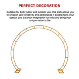 260cm Gold Metal Wedding Arch Round Balloon Birthday Party - Extra Image