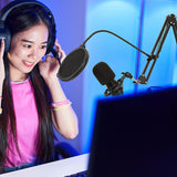 Professional Condenser Microphone USB Voice & Music Cantilever Bracket Set - Front View