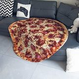 Pizza Blanket 150cm Throw Rug - Front View