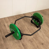 Barbell Olympic Trap Bar Hex Shrug Deadlift - Front View
