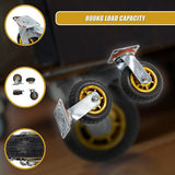 Castor Wheels 4 x 6 150mm Swivel Silent Caster 2 Brakes 800KG