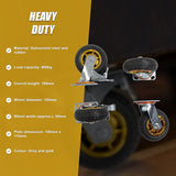 Castor Wheels 4 x 6 150mm Swivel Silent Caster 2 Brakes 800KG - Extra Image