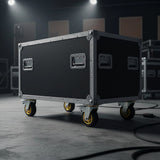 Castor Wheels 4 x 6 150mm Swivel Silent Caster 2 Brakes 800KG - 45-Degree Angle