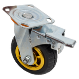 Castor Wheels 4 x 6 150mm Swivel Silent Caster 2 Brakes 800KG