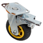 Castor Wheels 4 x 6" 150mm Swivel Silent Caster 2 Brakes 800KG