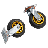 Castor Wheels 4 x 6 150mm Swivel Silent Caster 2 Brakes 800KG