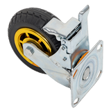 Castor Wheels 4 x 6 150mm Swivel Silent Caster 2 Brakes 800KG