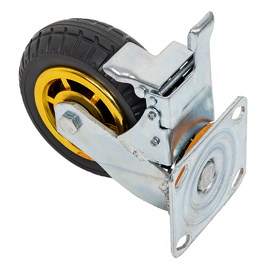 Castor Wheels 4 x 6" 150mm Swivel Silent Caster 2 Brakes 800KG