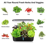 Hydroponics Growing System Indoor Germination Kit 12 Pods Home Gardening LED - Close-Up Angle