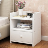 Bedside Tables Side Table Nightstand Storage Drawer Shelf Bedroom - Front View