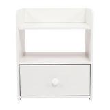 Bedside Tables Side Table Nightstand Storage Drawer Shelf Bedroom - Rear View