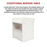 Bedside Tables Side Table Nightstand Storage Drawer Shelf Bedroom - Extra Image