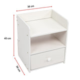 Bedside Tables Side Table Nightstand Storage Drawer Shelf Bedroom - Extra Image