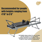 Pilates Reformer Machine Foldable Gym - Rear View