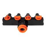 4 Way Hose Connector Tap Irrigation Garden Kit - Rear View
