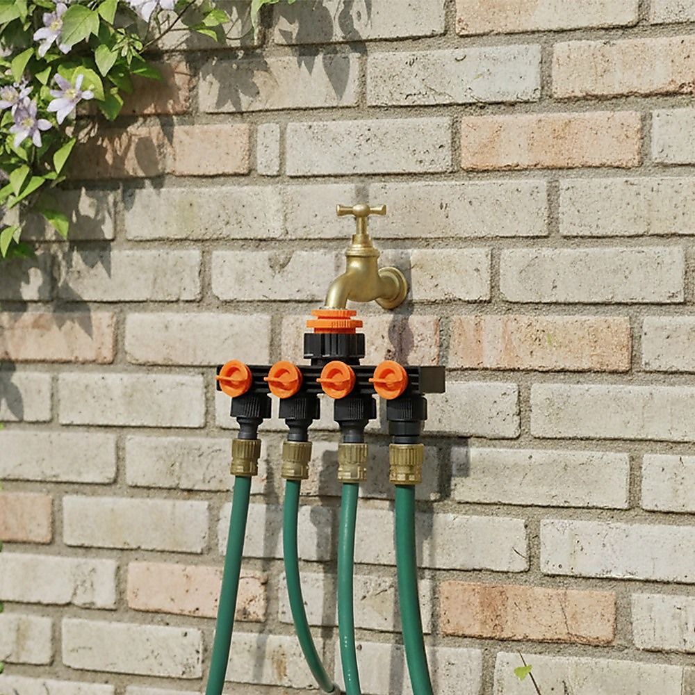 4 Way Hose Connector Tap Irrigation Garden Kit