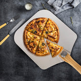 Metal Pizza Peel with Foldable Wood Handle - 45-Degree Angle