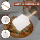 Metal Pizza Peel with Foldable Wood Handle - Low Angle