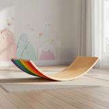 Wooden Wobble Balance Board for Kids Toddlers Adults - Front View