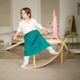 Wooden Wobble Balance Board for Kids Toddlers Adults - Side View