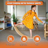 Wooden Wobble Balance Board for Kids Toddlers Adults - 45-Degree Angle