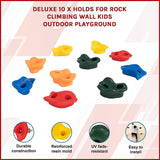 Deluxe 10 x Holds for Rock Climbing Wall Kids Outdoor Playground - Side View