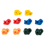 Deluxe 10 x Holds for Rock Climbing Wall Kids Outdoor Playground - Low Angle