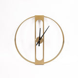 Gold Clover Metal Wall Clock - Top-Down View