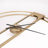 Gold Clover Metal Wall Clock - 45-Degree Angle
